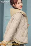 Yipinpay Version of Winter Loose Padded Jacket Women New Small Down Padded Jacket Women Fake Two-piece Hooded Cotton Coat