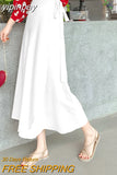 yipinpay Women Wrap Skirt Summer Beach Boho Sexy Casual One-piece Midi Skirts Korean Fashion Solid Color Chic Faldas 9 Colors