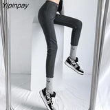 Yipinpay Black Skinny Stretch Mom Jeans High Waist Plus Up Pencil Pants Woman Denim Pantalones De Mujer Autumn Winter