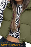 Yipinpay Women Autumn Winter Vest Sleeveless Jackets Waistcoat Clothing Warm Coats 2023 Luxury y2k Padded Puffer Vest Female Clothes