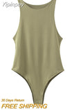 Yipinpay 2023 Fashion Bodysuit Women Summer Multicoloured O-Neck Sexy Woman Jumpsuit Tops Ladies Casual Skinny Bodysuit Romper