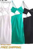 Yipinpay 2023 White Black Cut Out Dress Woman Backless Slip Long Dress Women Summer Slit Sexy Party Dresses Sleeveless Night Dresses