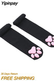 Yipinpay Lolita Thigh High Socks Women Kawaii Harajuku Stockings Female Lingerie 3D Cat Claw Long Socks Sexy Compression Stockings