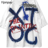 Yipinpay Women's T-shirts Loose Streetwear Harajuku Letter Print Summer 2023 Fashion Female Tshirt dropshipping Casual Aesthetic