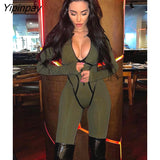 Yipinpay Women Long Sleeve Bodycon Black Jumpsuit Sexy Patchwork Pu One Piece Legging 2023 Female Zipper Rompers Outfit Y2K Streetwear