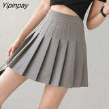 Yipinpay Women Mini Skirt Pleated Sexy Kawaii Y2k High-Waisted Harajuku Gothic Clothes Korean Vintage Dropshipping Female Clothing