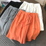 Yipinpay High Waist Shorts Female Cycling Sweatpants Harajuku Y2k Black Cotton Casual Fashion Letter Loose Korean Women Clothing