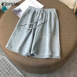 Yipinpay High Waist Shorts Female Cycling Sweatpants Harajuku Y2k Black Cotton Casual Fashion Letter Loose Korean Women Clothing