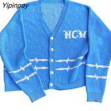 Yipinpay Women Sweater Frayed Oversize Pullover Long Sleeve Jumper Streetwear Korean Fashion Goth Knit Y2k Aesthetic Tops Winter Clothes 319-1