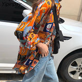 Yipinpay Style Patchwork Long Sleeve Loose Women Blouse Shirt y2k Button Up Oversize Ladies Shirts 2023 Spring Female Tops Clothe