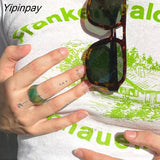 Yipinpay short sleeve loose streetwear tees casual Harajuku women clothing t-shirt shirt vegan clothes streetwear Y2K tshirts tops