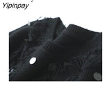Yipinpay 2023 Winter Long Sleeve Kint Sweater Women Streetwear Sequined Tassel O Neck Thick Ladies Pullover Autumn Female Clothing