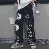 Yipinpay Women's Pants Oversize Y2k Anime Loose Dropshipping Korean Fashion Jogging Streetwear Vintage Harajuku Sweatpants Goth Clothes