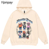 Yipinpay Sweatshirts Women Oversized Pullover Hip Hop Korean Fashion Streetwear Aesthetic Harajuku Grunge Print Tops Y2k Clothes