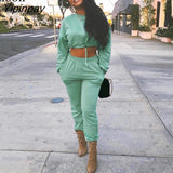 Yipinpay Piece Sets Womens Sports And Leisure Outfits Sweatshirt And Sweatpants Streetwear Jogging Femme Sweatsuit For Women Tracksuit