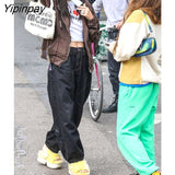 Yipinpay Fashion I LOVE DILFS graphics fairy grunge Summer E-girl White Crop Tops Slim 2000s Harajuku Goth Short Sleeve T-shirt emo