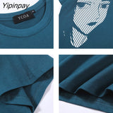 Yipinpay Men T-Shirt Oversized Harajuku Anime Girl Print Aesthetic Y2k Tops Tees Summer Short Sleeve Cotton Hip Hop Clothing