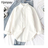 Yipinpay 2023 Winter Korean Style Long Sleeve Wool Liner Shirt Women Casual Button Thick Ladies Tunic Autunm Female Clothing Tops