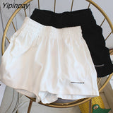 Yipinpay Women's Shorts High Waist Casual Cycling Letter Summer Harajuku Fashion Sports Sweatpants Beach Y2k Loose Oversize Clothing