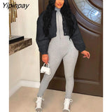 Yipinpay Women Solid Color Faux Fur Warm Coat Autumn Winter Fashion Long Sleeve Imitation Rabbit Fur Jackets Casual Single Breasting Tops