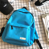 Yipinpay Women's Backpack Oversized Hip Hop Fashion Solid Zipper Canvas Harajuku Shoulder Bag Teenager Girls School Bag Kawaii Female Bag