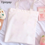 Yipinpay Women's Bag Cheap Casual Large Capacity Shoulder Bags Shopper Canvas Ugh Letter Fashion Harajuku Zipper Print Ulzzang Handbags