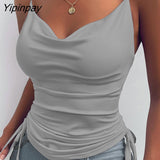 Yipinpay Women Thin Wild Solid Camis Vest Women Tank Tops Female 2023 Summer New Sexy Strap Basic Tops Slim Sleeveless Camisole