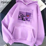 Yipinpay Women Hoodies Hunter X Hunter Women Pullovers Hoodies Sweatshirts Killua Zoldyck Devil Eye Print Anime Hoody Streetwear Tops