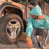 Yipinpay Women Y2k Cross Zip Hoodie Rhinestone goth Sweatshirt Sport Coat Gothic Long Sleeve Oversized hoodie jacket Men's hoodies