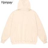 Yipinpay Sweatshirts Women Oversized Pullover Hip Hop Korean Fashion Streetwear Aesthetic Harajuku Grunge Print Tops Y2k Clothes
