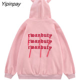 Yipinpay Women Zip Hoodies Sweatshirts Oversized Aesthetic Winter Long Sleeve Top Jackets Korean Fashion Harajuku Y2k Streetwear Clothes