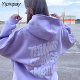 Yipinpay Change Sometimes Oversize Funny Graphic Y2K Hoody Long Sleeved Loose Winter Hoodie Aesthetic Gift Sweatshirt Unisex Tops