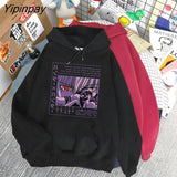 Yipinpay Women Hoodies Hunter X Hunter Women Pullovers Hoodies Sweatshirts Killua Zoldyck Devil Eye Print Anime Hoody Streetwear Tops