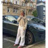 Yipinpay Women Clothing Knit top Pullover Sweater Autumn and Winter New Fashion Casual Loose O-neck Gothic Harajuku Street Knit Sweater