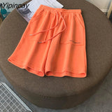 Yipinpay High Waist Shorts Female Cycling Sweatpants Harajuku Y2k Black Cotton Casual Fashion Letter Loose Korean Women Clothing