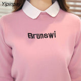 Yipinpay style female Women fake collar ladies Blouse Autumn elegant White Chiffon fake Collar Vintage Fake Half Shirt Detachable