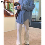 Yipinpay 2023 Winter Korean Style Oversize Long Sleeve Corduroy Shirt Women Casual Button Up Loose Ladies Tunic Blouse Female Tops