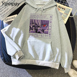 Yipinpay Women Hoodies Hunter X Hunter Women Pullovers Hoodies Sweatshirts Killua Zoldyck Devil Eye Print Anime Hoody Streetwear Tops