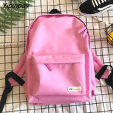 Yipinpay Women's Backpack Oversized Hip Hop Fashion Solid Zipper Canvas Harajuku Shoulder Bag Teenager Girls School Bag Kawaii Female Bag