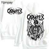 Yipinpay couple hip hop Harajuku Hoodie lover Skull wing Sweatshirt Cartoon BF Fleece Hoodie Casual paint Pullover Unisex