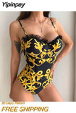 Yipinpay Sexy One-Piece Swimsuit Women Swimwear Female Solid Black Thong Backless Monokini Bathing Suit XL
