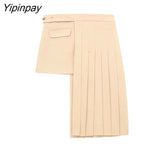 Yipinpay Fashion Women Solid Pant Sets 2023 Spring Summer Strapless Tops Women High Waiste Casual Zipper Wide Leg Pants Set