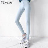 Yipinpay Black Skinny Stretch Mom Jeans High Waist Plus Up Pencil Pants Woman Denim Pantalones De Mujer Autumn Winter