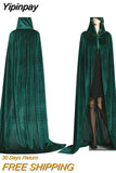 Yipinpay Hooded Cloak Adult Elf Witch Long Purim Carnival Halloween Cloaks Capes Robe Larp Women Men Vampires Grim Reaper Party