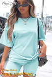 Yipinpay Casual Summer Women's Tracksuit Sports Suit T-shirt Shorts 2 Piece Set Sweatshirt Print Women Shorts Set Sportswear outfits