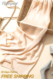 Yipinpay Summer Acetate Satin Women's Wide Leg Pants High Waist Casual Elegant Saggy Ice Silk Woman Trousers Loose Capris Pants