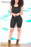 Yipinpay Casual Sleeveless Bodycon Bodysuit Summer Ladies Solid Color Fashion Women Bodysuits Women Clothing