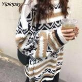 Yipinpay Autumn and Winter Long-sleeved Korean 2023 Loose Pullover Sweater Women O-Neck Sweater Female dropshipping