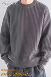 Yipinpay Men Sweaters Autumn Solid Color Wool Sweaters Korean Fashion Slim Fit Knitted Pullovers Casual Retro Warm Street Wear Clothes