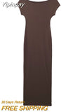 Yipinpay 2023 Black Long Dress Women Summer Bodycon Dress Women Short Sleeve Elegant Party Dresses Midi Evening Dresses For Prom